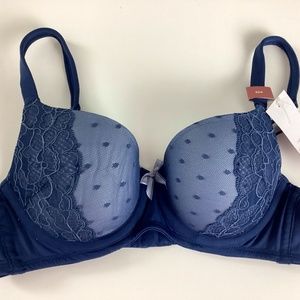 Cacique Boost Balconette Blue Size 32A NWT